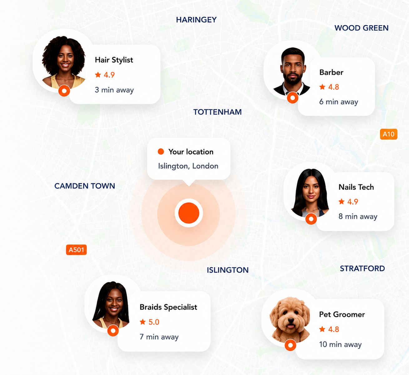 YAS Customer Map Interface